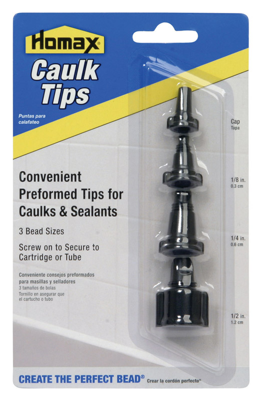 Homax Black Professional Zinc Alloy Caulk Tips 3 pk - Mycitystee