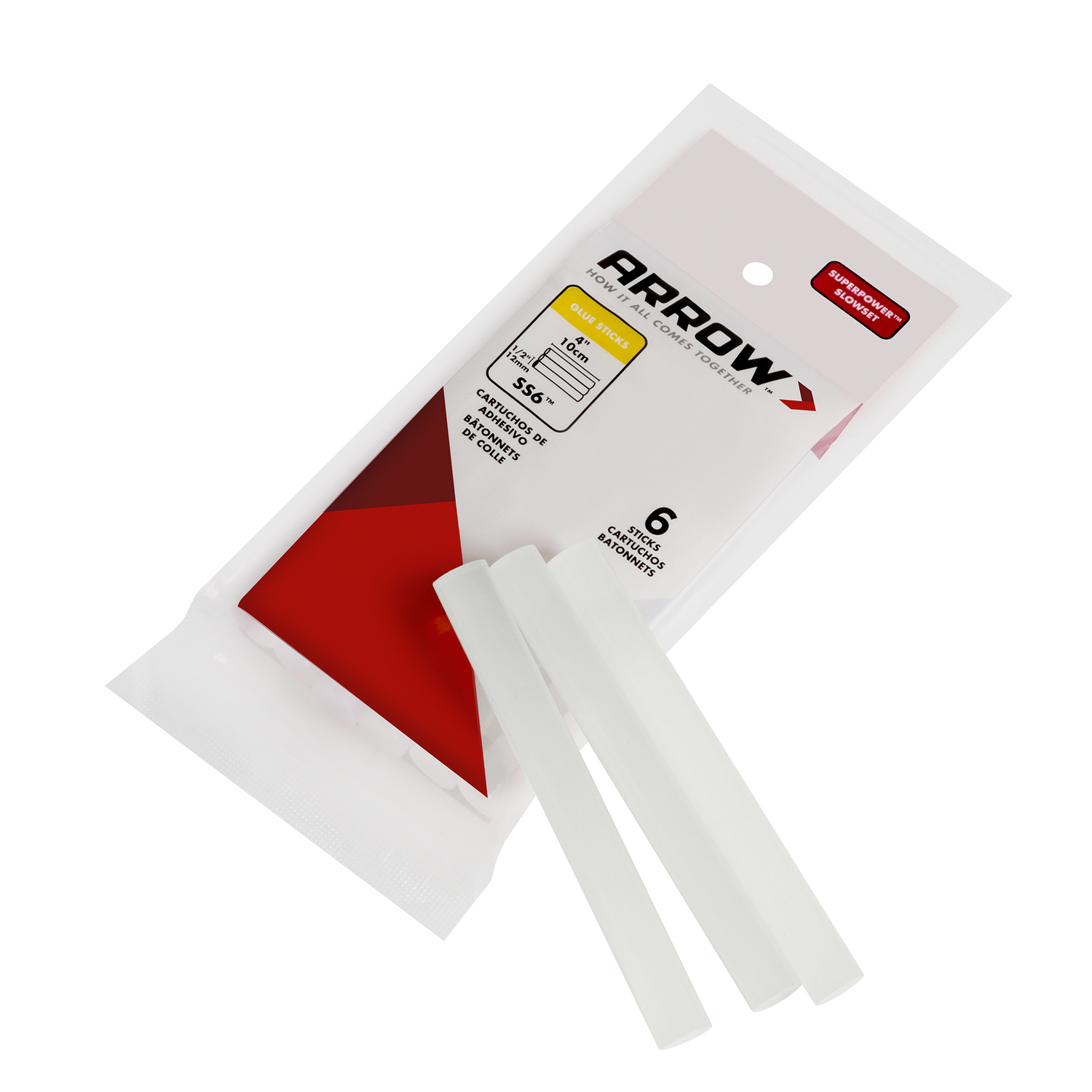 Arrow 0.5 in. D X 4 in. L Glue Sticks Clear 6 pk - Mycitystee