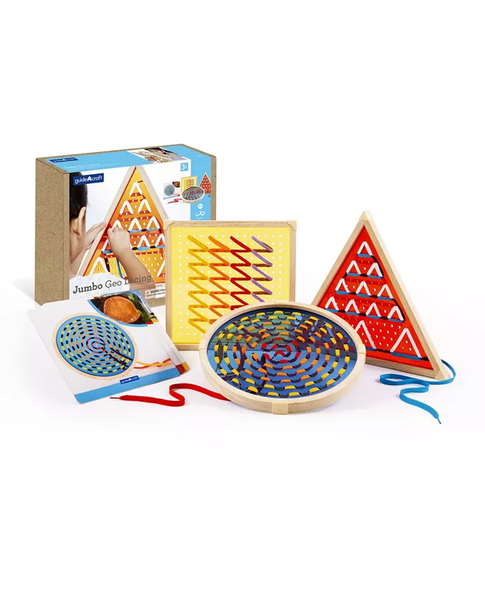 Guidecraft， Inc Guidecraft Jumbo Geo Lacing - Mycitystee