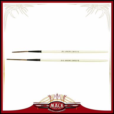 Set of 2 Size 1-2 The Jenson Swirly Q Series Scroll Pinstripe Brush - Mycitystee