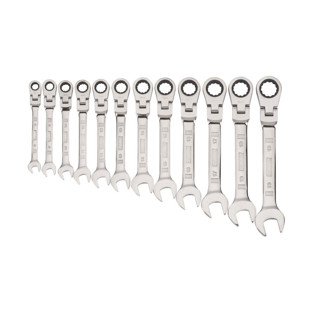 DEWALT 12 piece Flex Head Ratcheting Metric Wrench Set DWMT19229 from DEWALT - Mycitystee