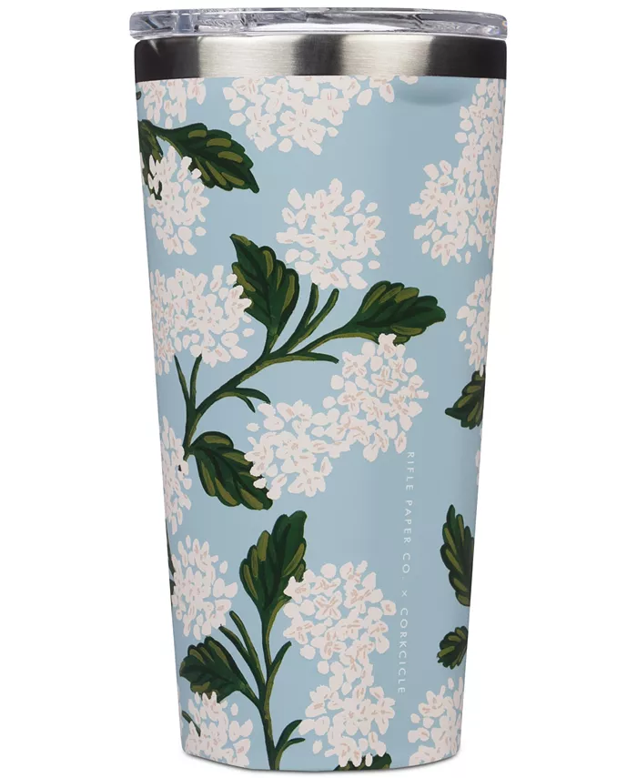 Corkcicle 16 oz Rifle Paper Co. Blue Hydrangea Tumbler - Mycitystee