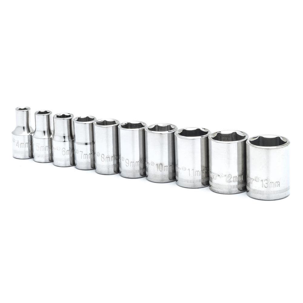 Socket Set， 10 Pc. 1/4 In. Drive 6 Point Metric - Mycitystee