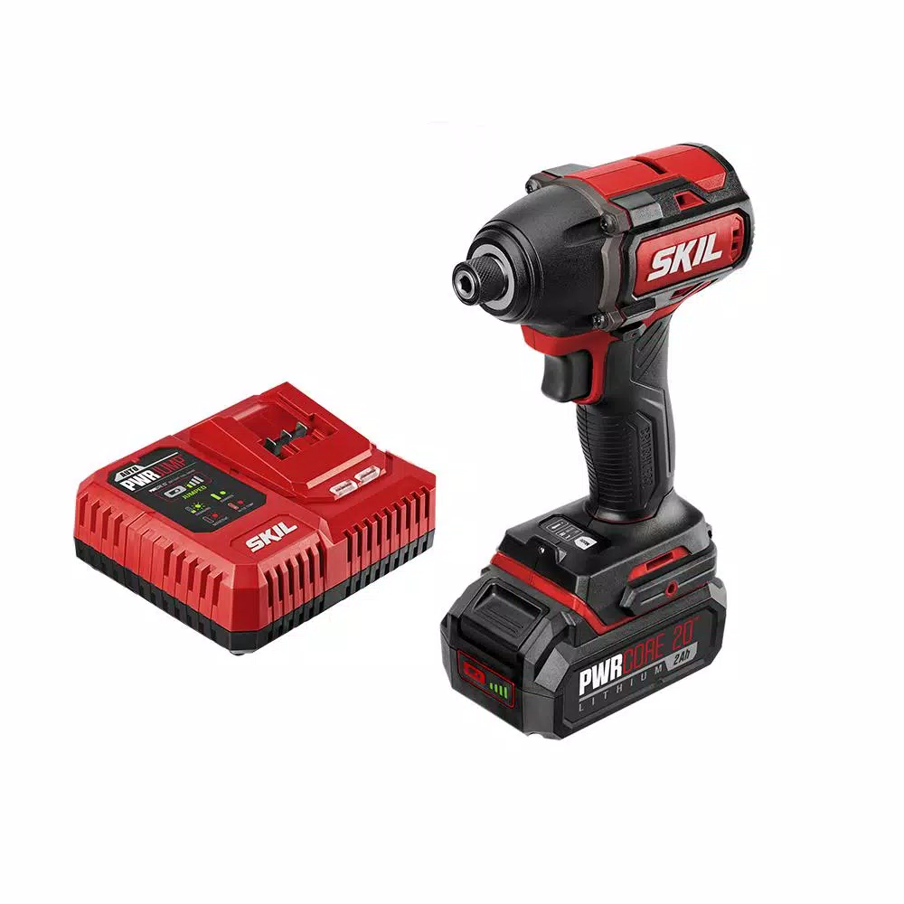 Skil PWRCore 20-Volt Brushless Cordless 1/4 in. Hex Impact Driver Kit Plus 2.0Ah Lithium-Ion Battery (USB) and PWRJump Charger and#8211; XDC Depot - Mycitystee
