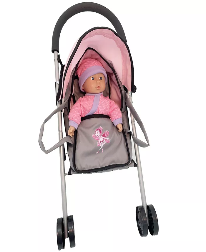 DIMIAN Bambolina Buggy Soft Doll Carrier Cot Kids Pretend Play 2 Piece Set - Mycitystee