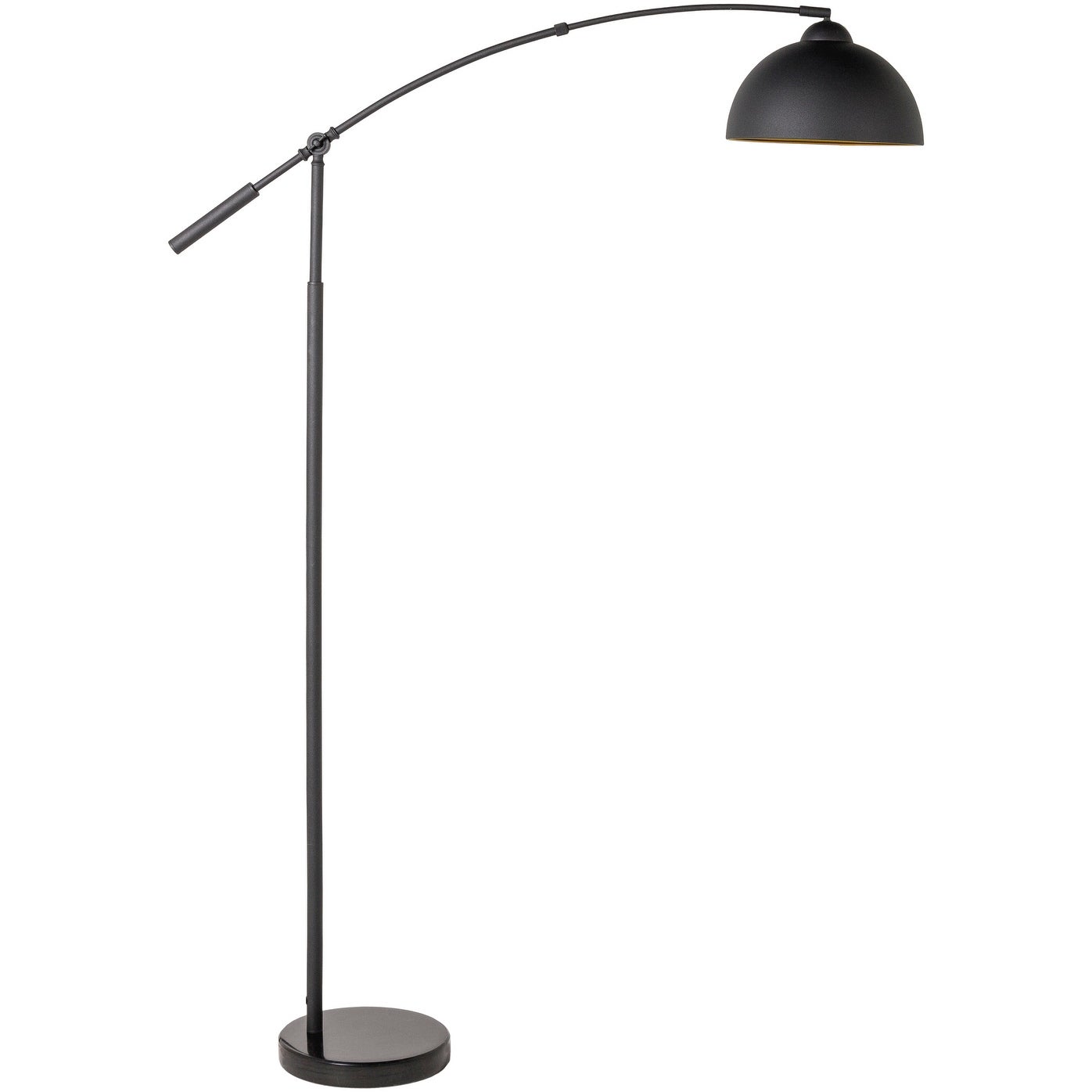 Edmonde Arched Black Modern Floor Lamp - 68