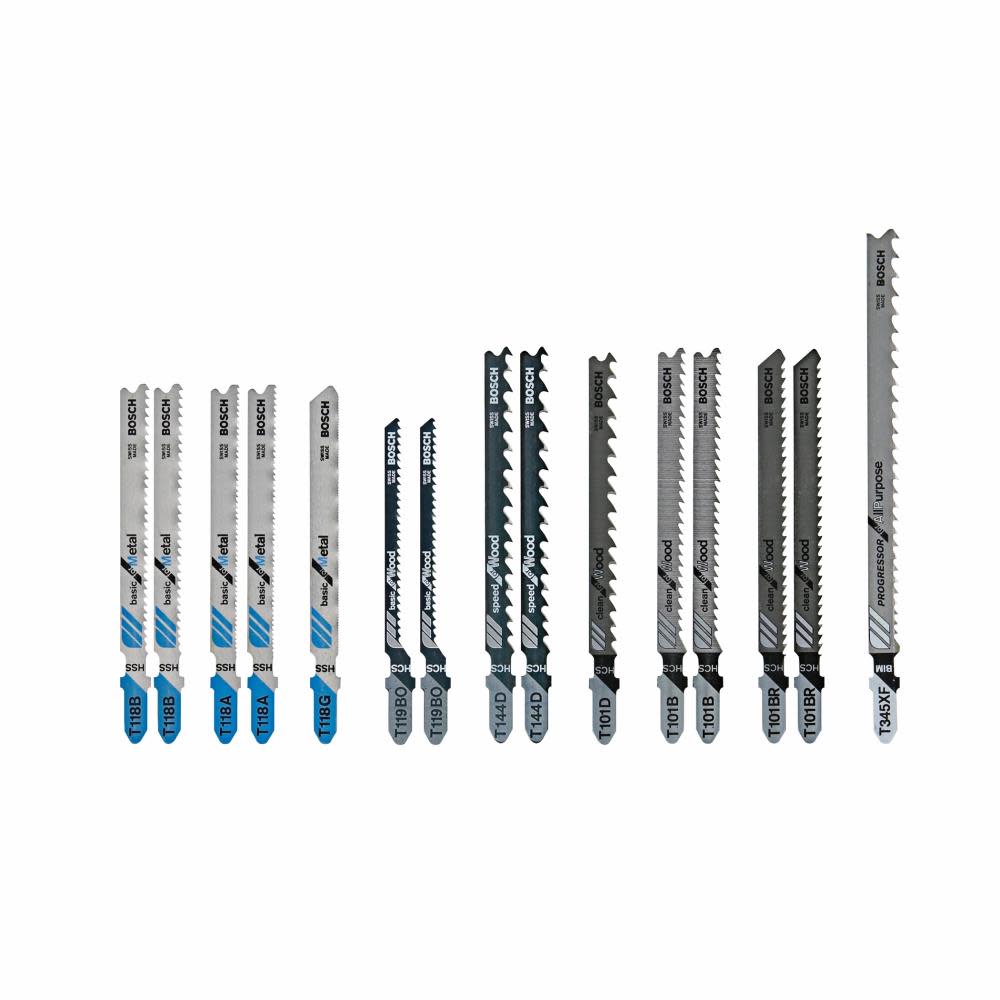 Bosch Jig Saw Blade Set 15pc T Shank Wood and Metal Cutting T15RC from Bosch - Mycitystee