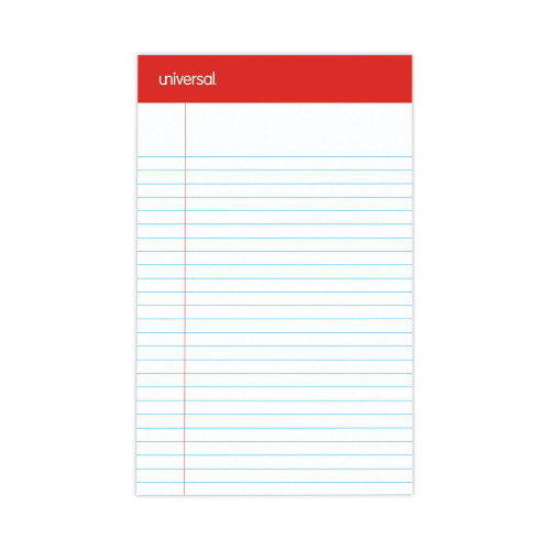 Universal Perforated Ruled Writing Pads， Narrow Rule， 5 x 8， White， 50 Sheets， Dozen (46300) - Mycitystee