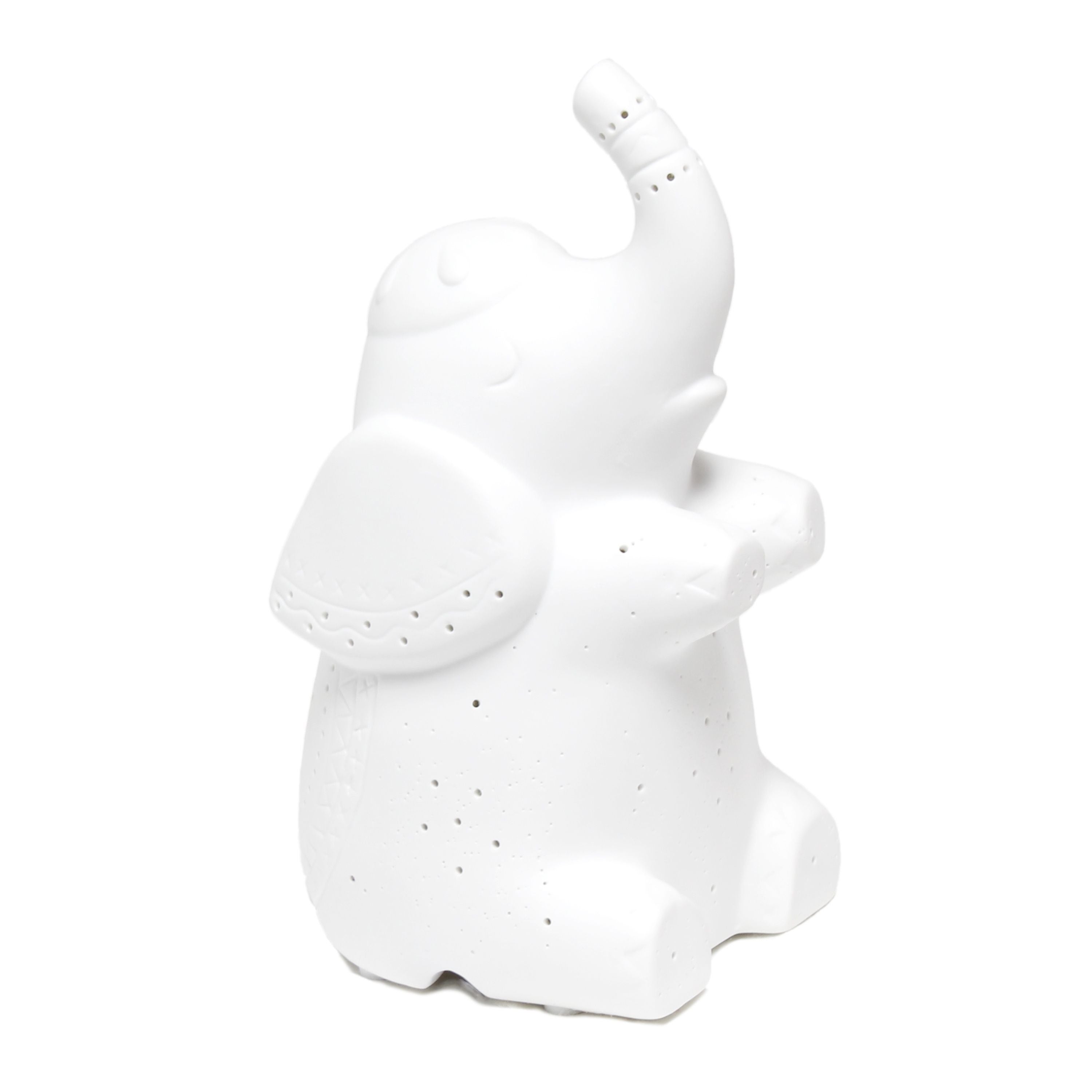 Simple Designs Porcelain Elephant Shaped Table Lamp - 4.56