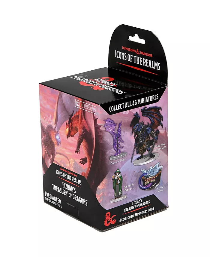WizKids Games D D Icons of the Realms Fizban's Treasury of Dragons Booster Set， 4 Piece - Mycitystee