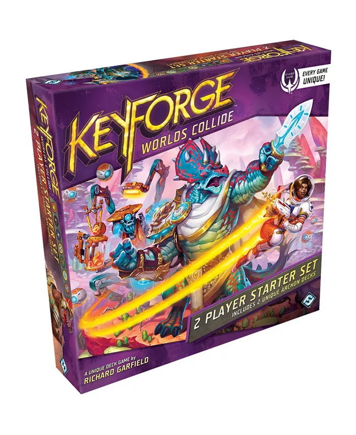 MasterPieces Puzzles Asmodee Editions KeyForge- Worlds Collide Unique Deck Game Two-Player Starter Set - Mycitystee