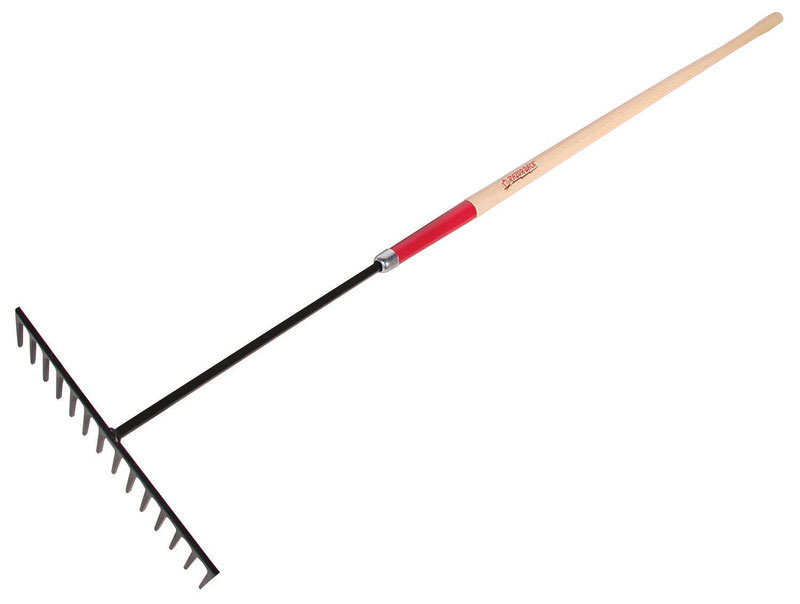Razor-Back 78 in. 14 Tine Steel Level Rake Wood Handle - Mycitystee