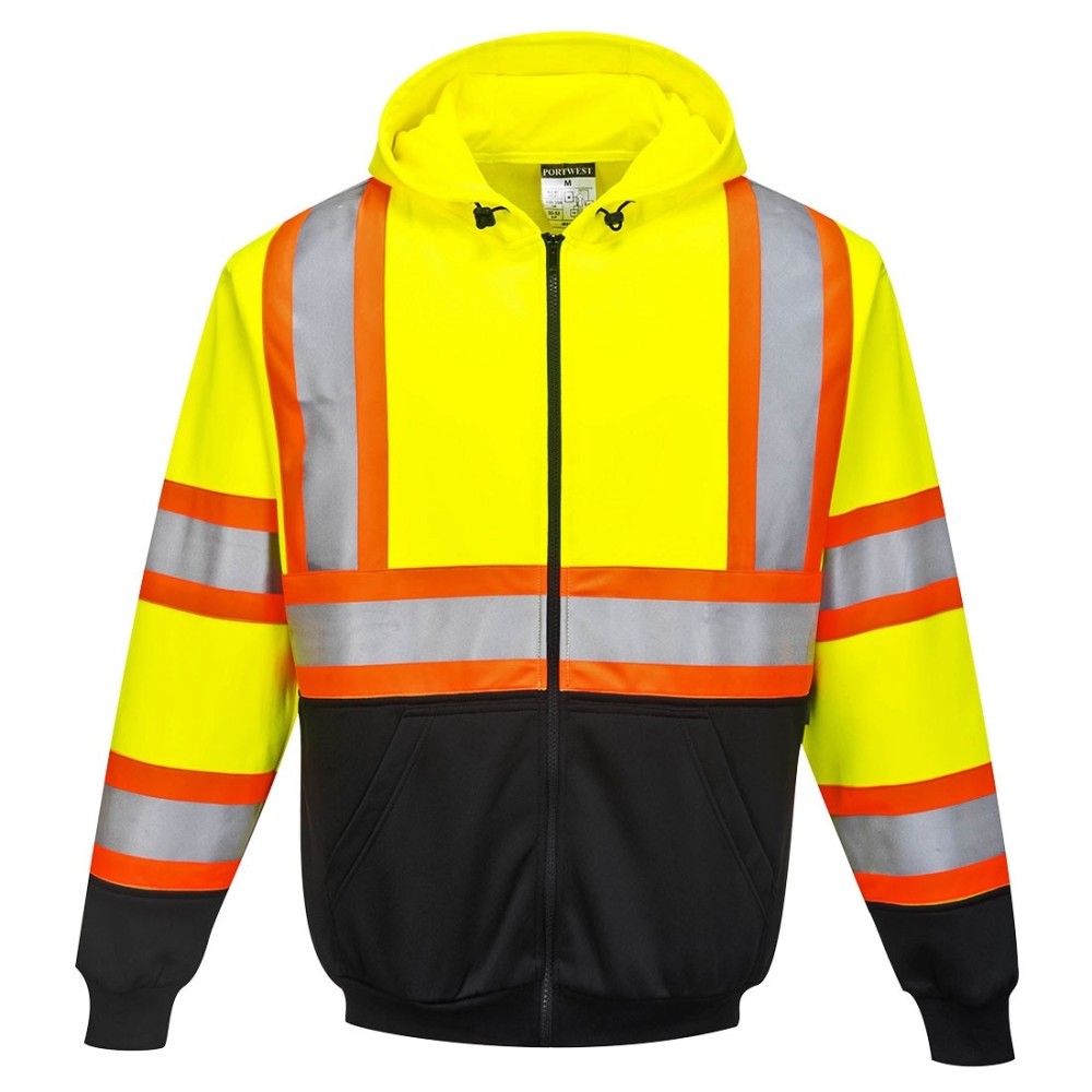 Yellow/Black Kansas Zipped Hoodie - 5XL - Mycitystee