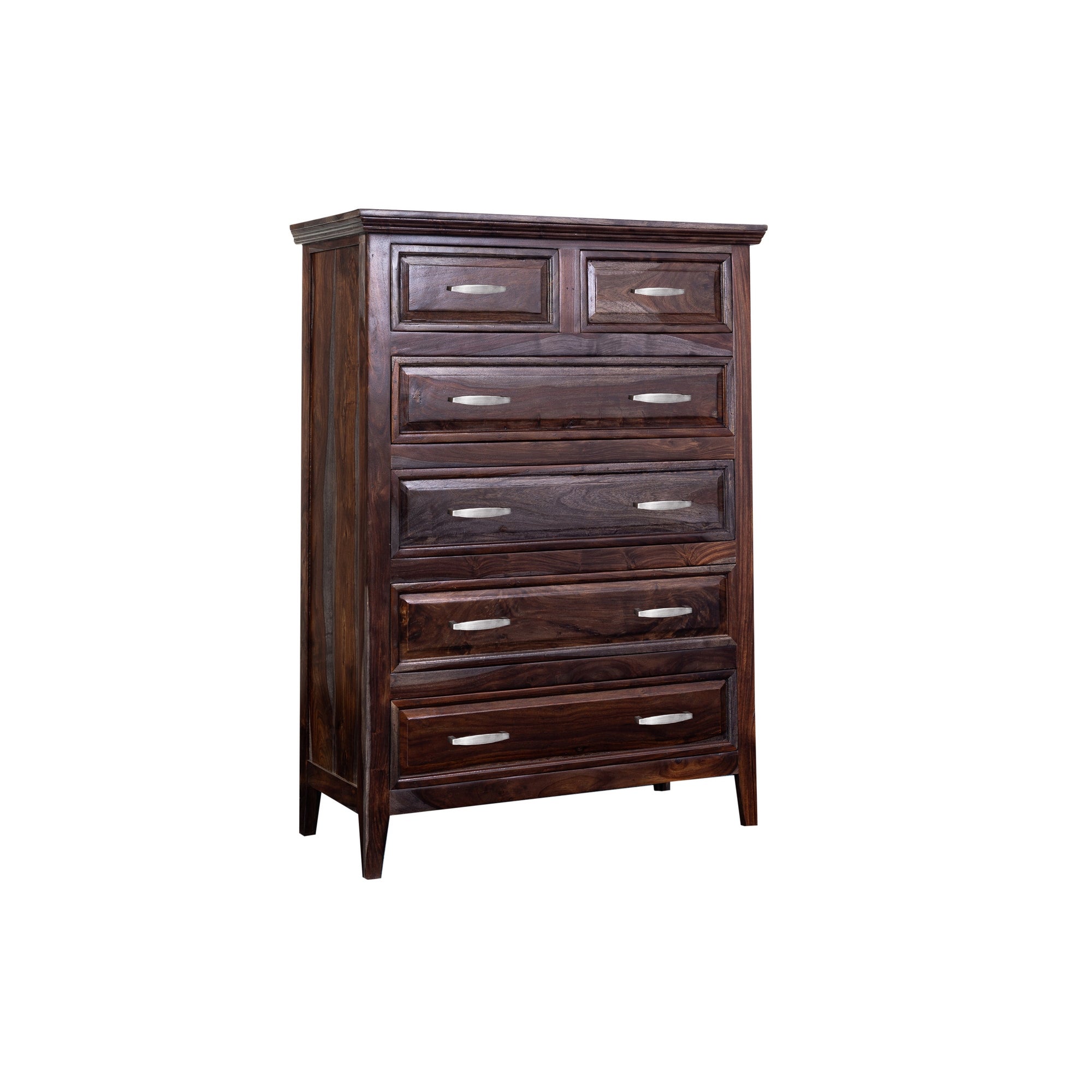 Porter Designs Sonora Solid Sheesham Wood 6-Drawer Chest， Gray - - 32375603 - Mycitystee