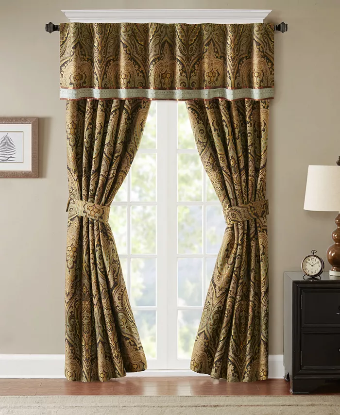 JLA Home Hampton Hill Canovia Springs Rod Pocket Back Tab Valance， 54