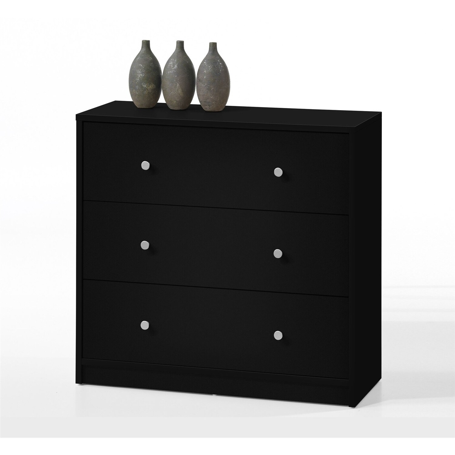 Contemporary 3-Drawer Chest in Black - - 29083772 - Mycitystee