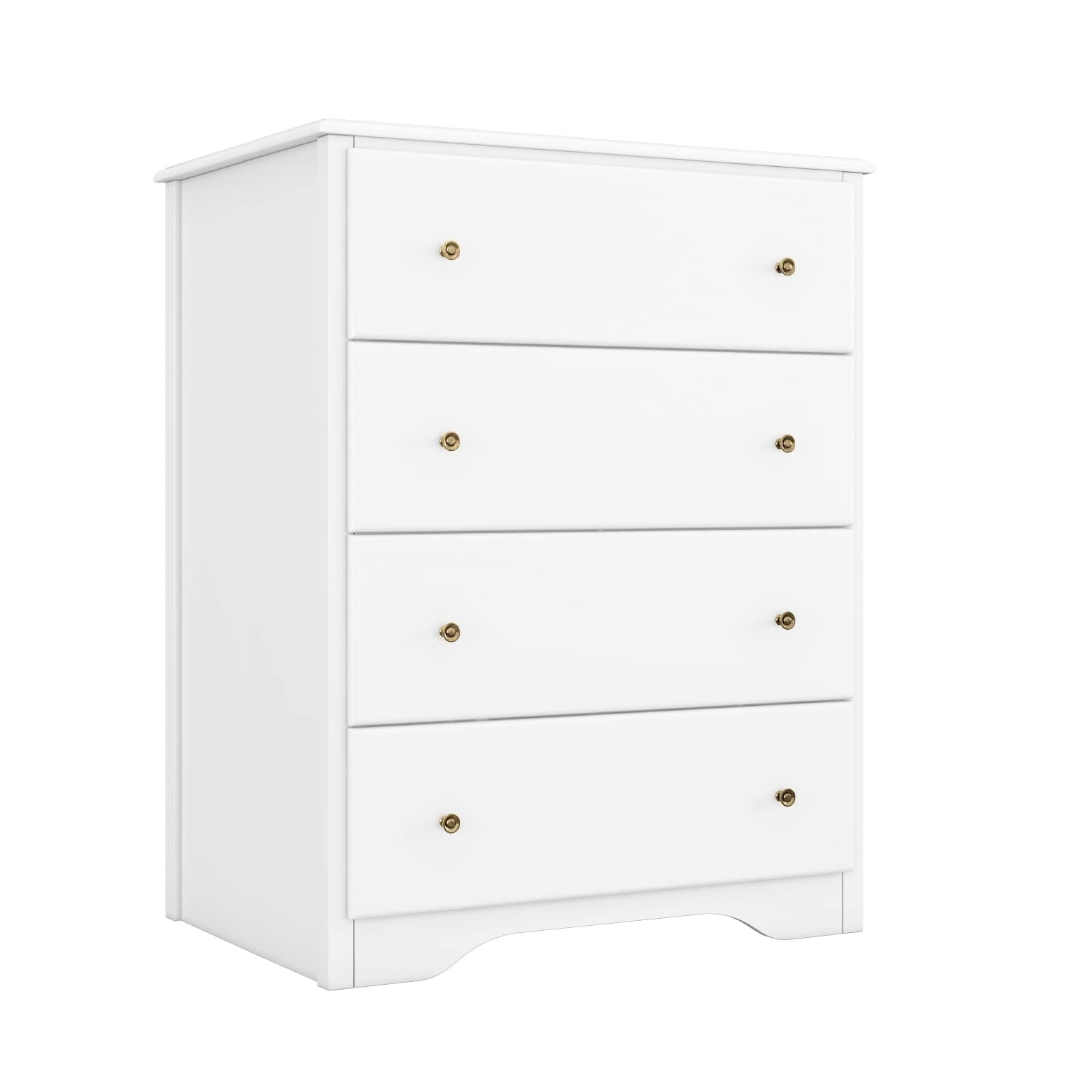 Dresser with 4 Drawers， Modern Dressers for Bedroom， Chest of Drawers Clothes Organizer， Wooden Nightstand - as picture - - 37668266 - Mycitystee