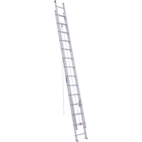Werner 28 Ft. Aluminum Extension Ladder with 200 Lb. Load Capacity Type III Duty Rating - Mycitystee