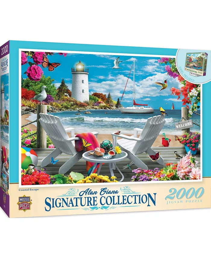 MasterPieces Puzzles Signature - Coastal Escape 2000 Piece Puzzle By Alan Giana - Mycitystee