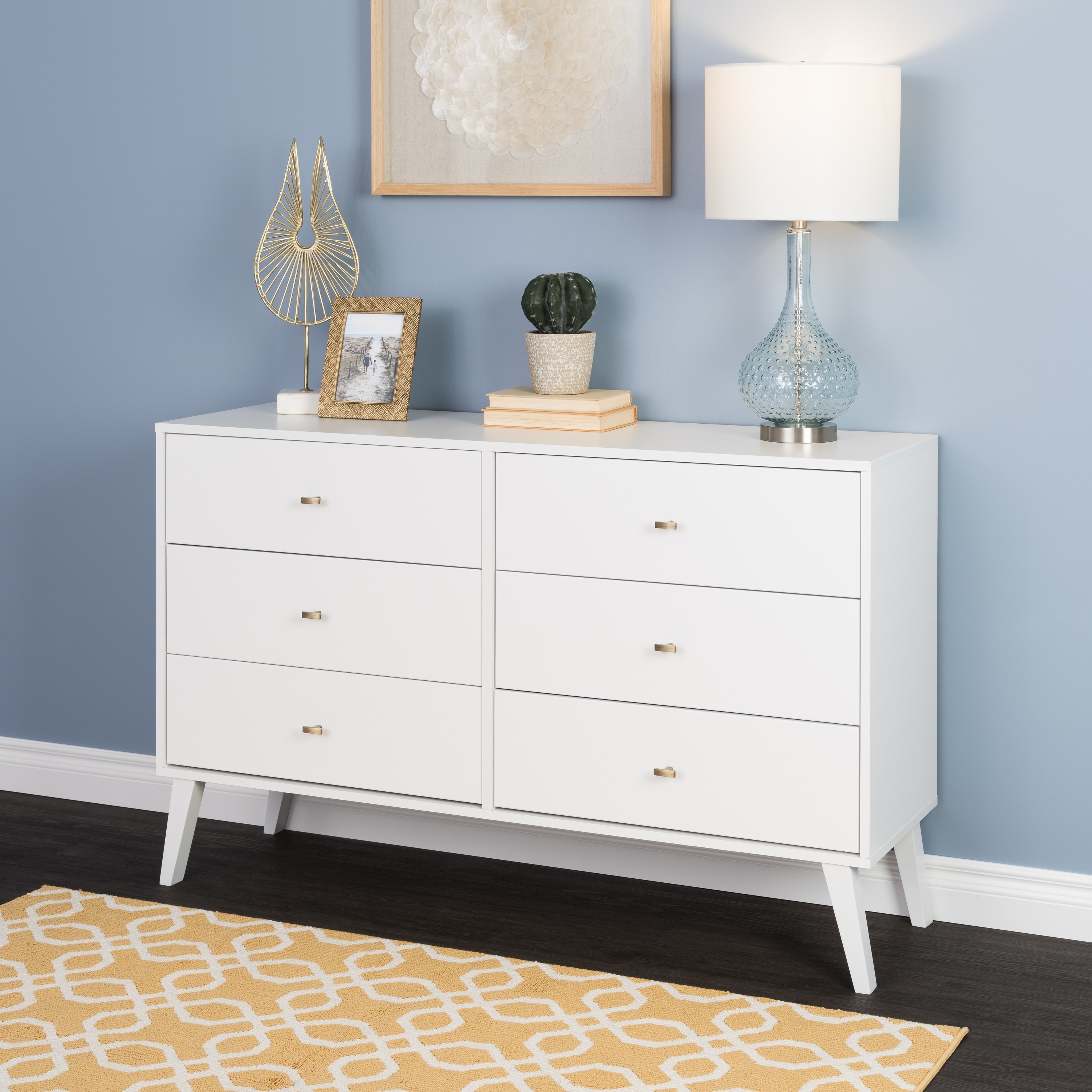 Milo Mid-century Modern 6-drawer Dresser - - 28111217 - Mycitystee