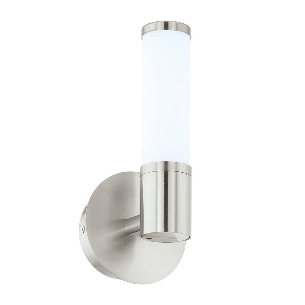 Eglo Palmera 1-light Satin Nickel LED Wall Sconce with Opal Glass - Mycitystee