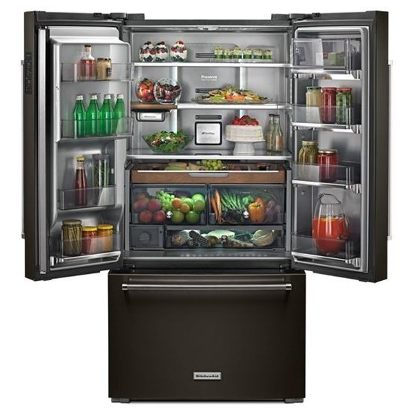 23.8 cu ft French Door Black Stainless Steel Refrigerator - Mycitystee