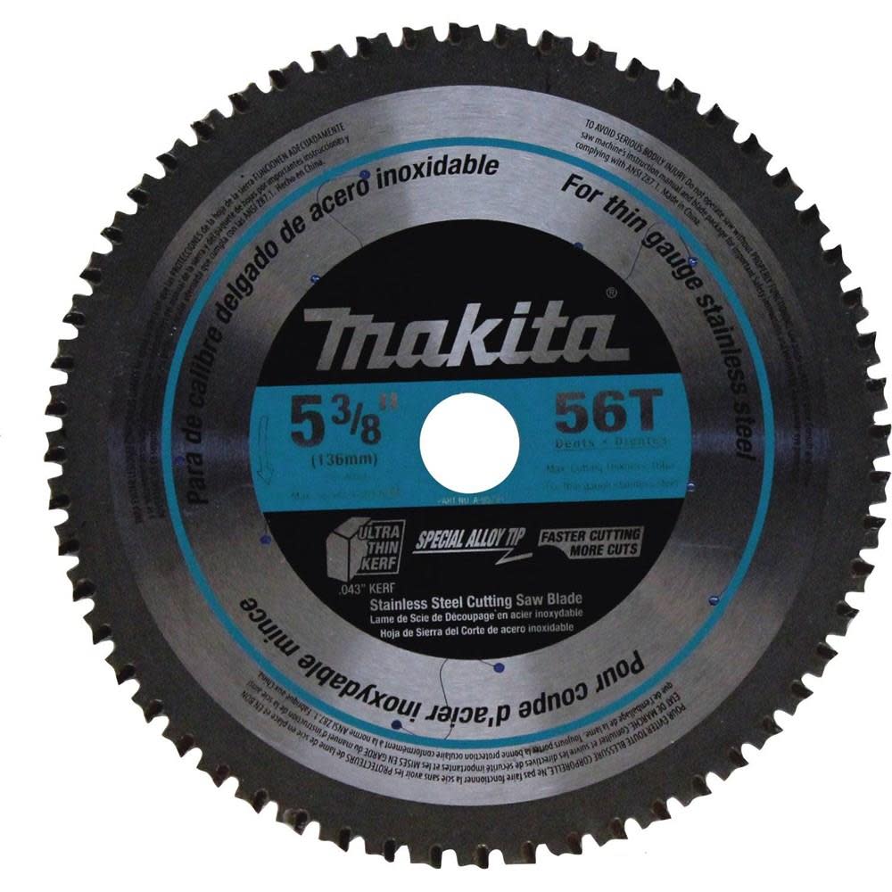 Makita 5-3/8 in. 56T Carbide-Tipped Metal Cutting Blade Stainless Steel A-95794 from Makita - Mycitystee