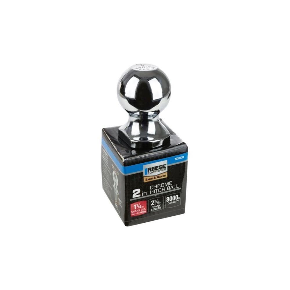 Reese 2 8000 lbs Chrome InterLock Hitch Ball - Mycitystee