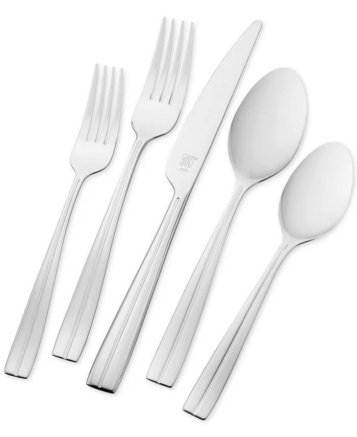J.A. Henckels Zwilling Constance 42-Pc. 18 10 Stainless Steel Flatware Set， Service for 8 - Mycitystee
