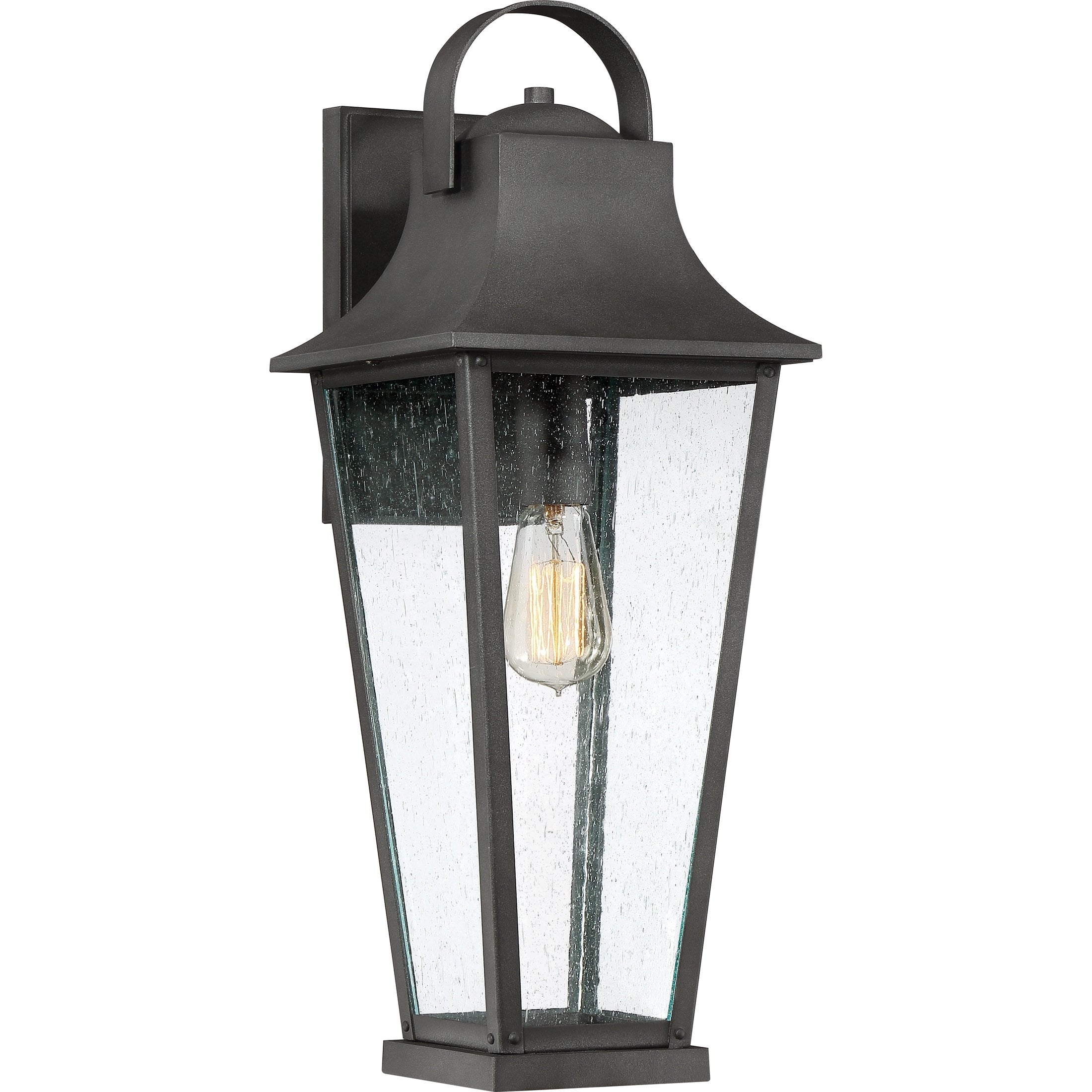 Quoizel Galveston Mottled Black 150-watt Wall Lantern - Mycitystee