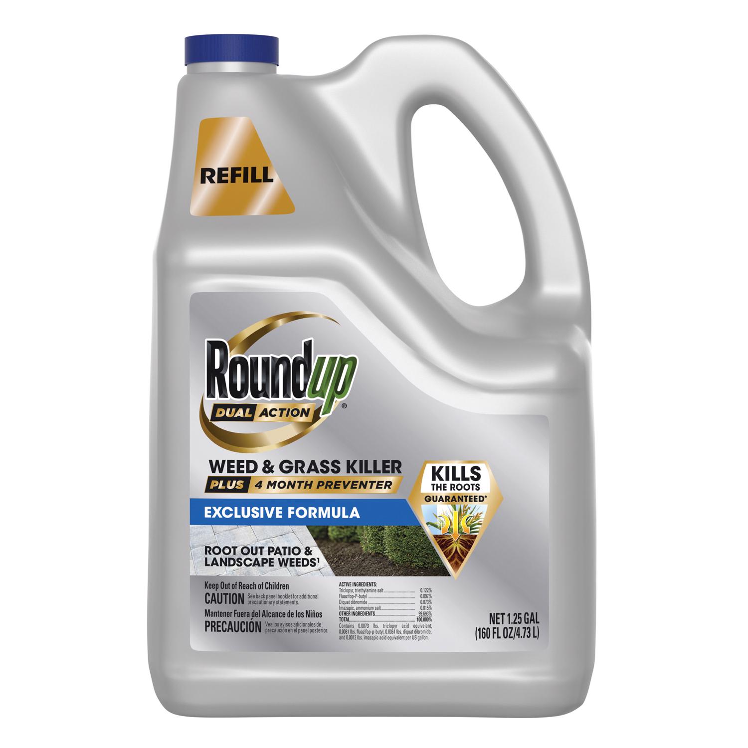 Roundup Dual Action Weed and Grass Killer RTU Liquid 1.25 gal - Mycitystee