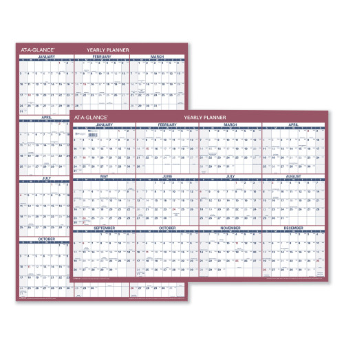 AT-A-GLANCE Vertical/Horizontal Wall Calendar， 24 x 36， 2022 (PM21228) - Mycitystee