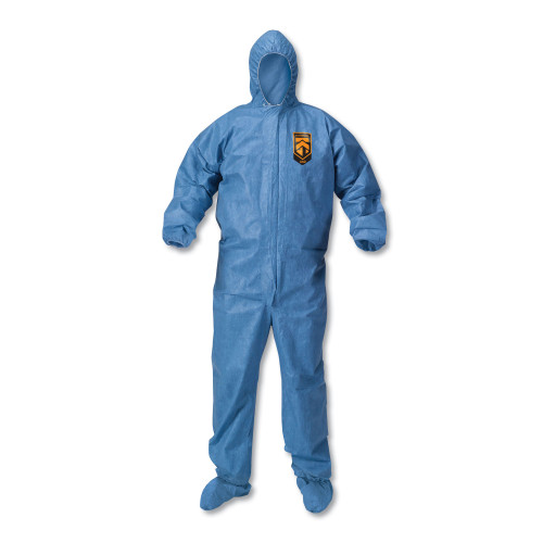 KleenGuard A60 Blood and Chemical Splash Protection Coveralls， 3X-Large， Blue， 20/Carton (45096) - Mycitystee