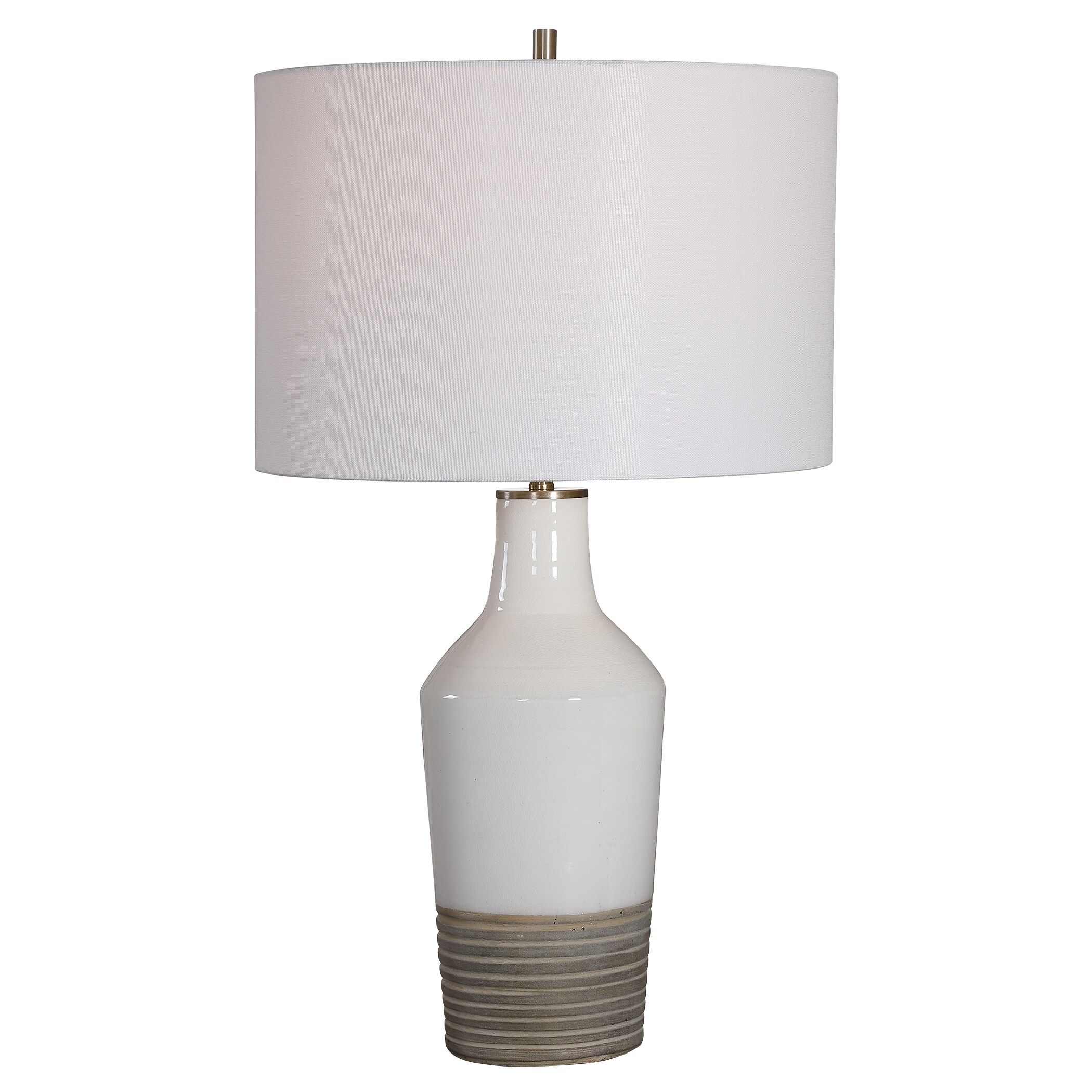 Uttermost Dakota White Crackle Table Lamp - Mycitystee