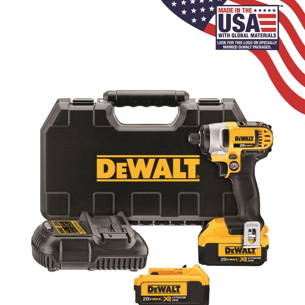 DEWALT 20V MAX Lithium Ion Impact Driver Kit DCF885M2 from DEWALT - Mycitystee