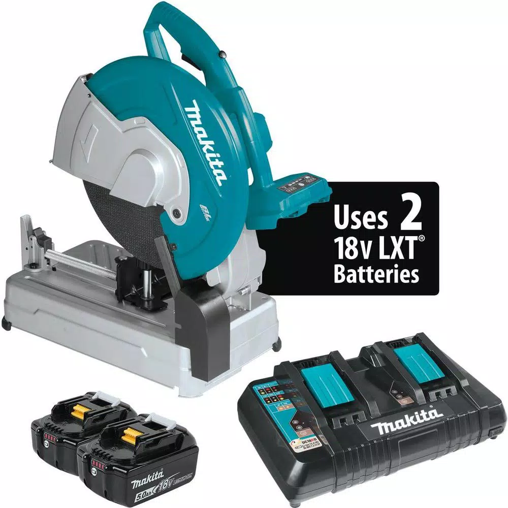 Makita 18-Volt X2 LXT Lithium-Ion 36-Volt Brushless Cordless 14 in. Cut-Off Saw with Electric Brake， 5.0 Ah and#8211; XDC Depot - Mycitystee