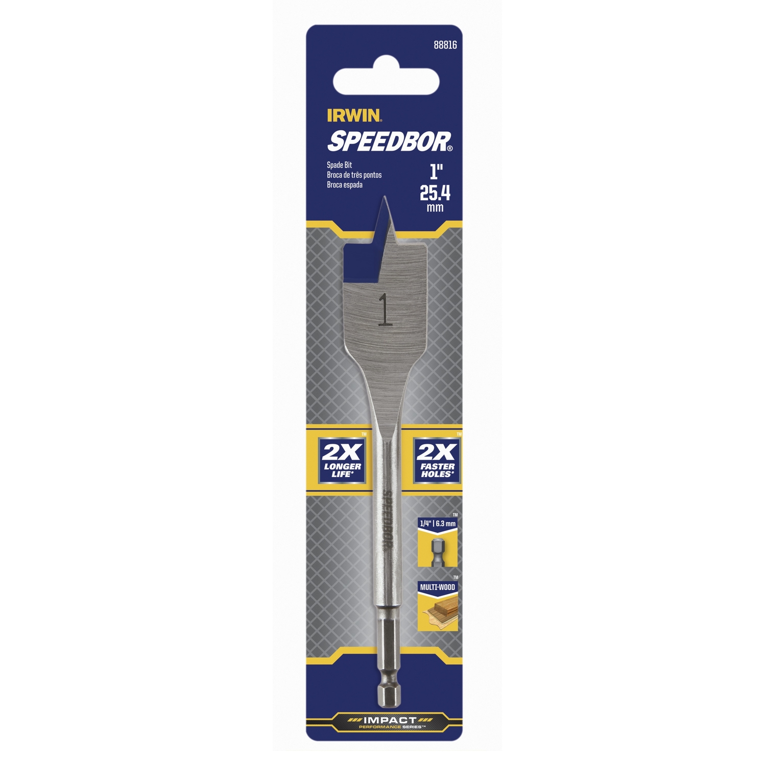 Irwin Speedbor 1 in. X 6 in. L Carbon Steel Wood Boring Bit 1 pc - Mycitystee