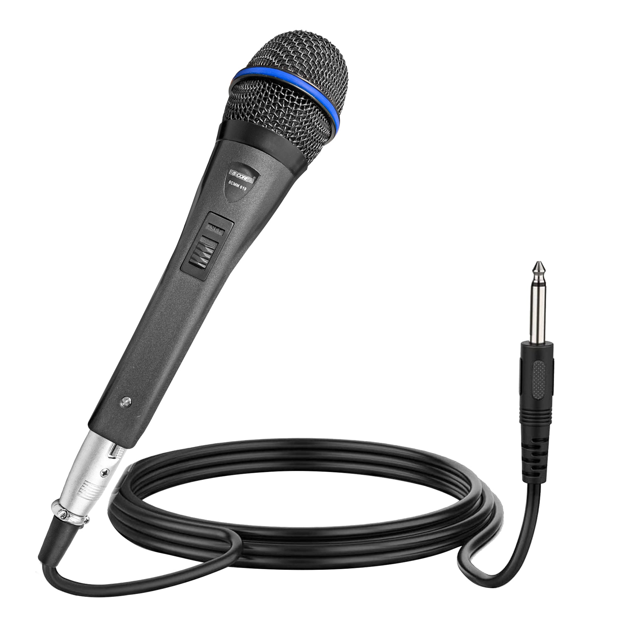 5 CORE Vocal Dynamic Cardioid Handheld Microphone Neodymium Magnet Unidirectional Mic,16ft Detachable XLR Deluxe Cable to ?? Audio Jack, On/Off Switch - Mycitystee