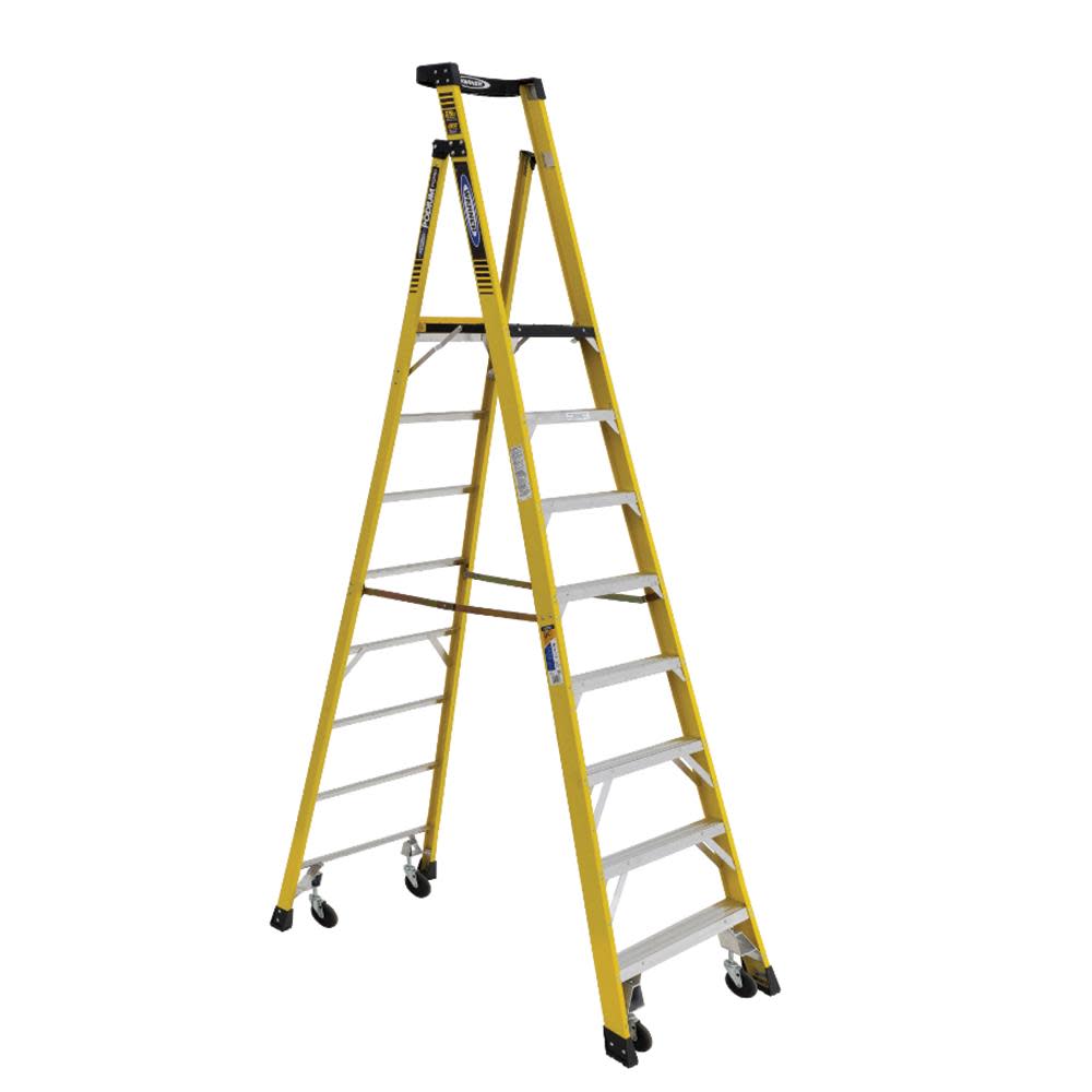 Podium 8-ft Fiberglass 375-lb Type IAA Platform Ladder - Mycitystee