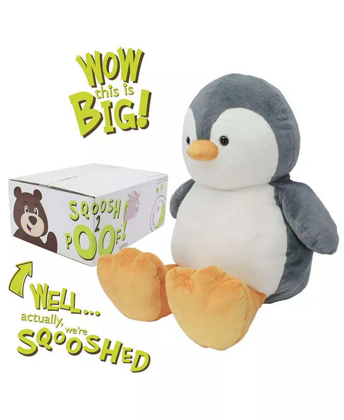 Animal Adventure Sqoosh2Poof Jumbo Penguin Compression Plush - Mycitystee