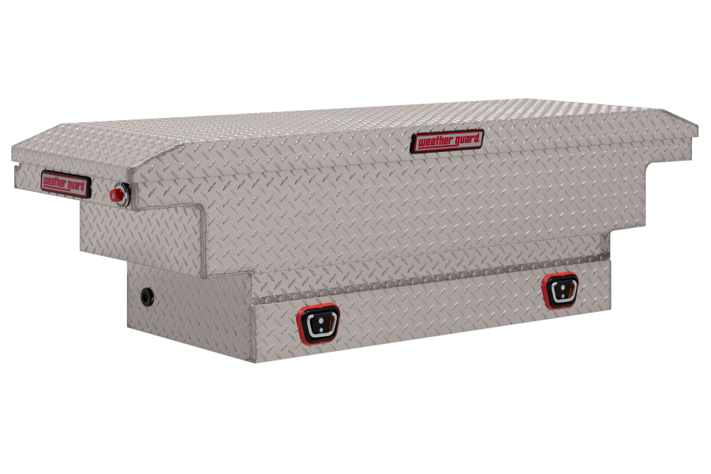 Weather Guard Saddle Truck Tool Box Aluminum Compact Low Profile Clear - Mycitystee