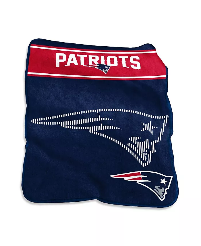 Logo Brands New England Patriots 60'' x 80'' XL Raschel Plush Throw Blanket - Mycitystee