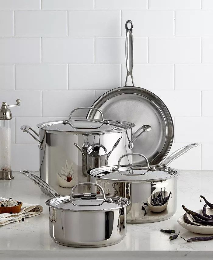 Cuisinart Chef's Classic Stainless Steel 7 Piece Cookware Set - Mycitystee