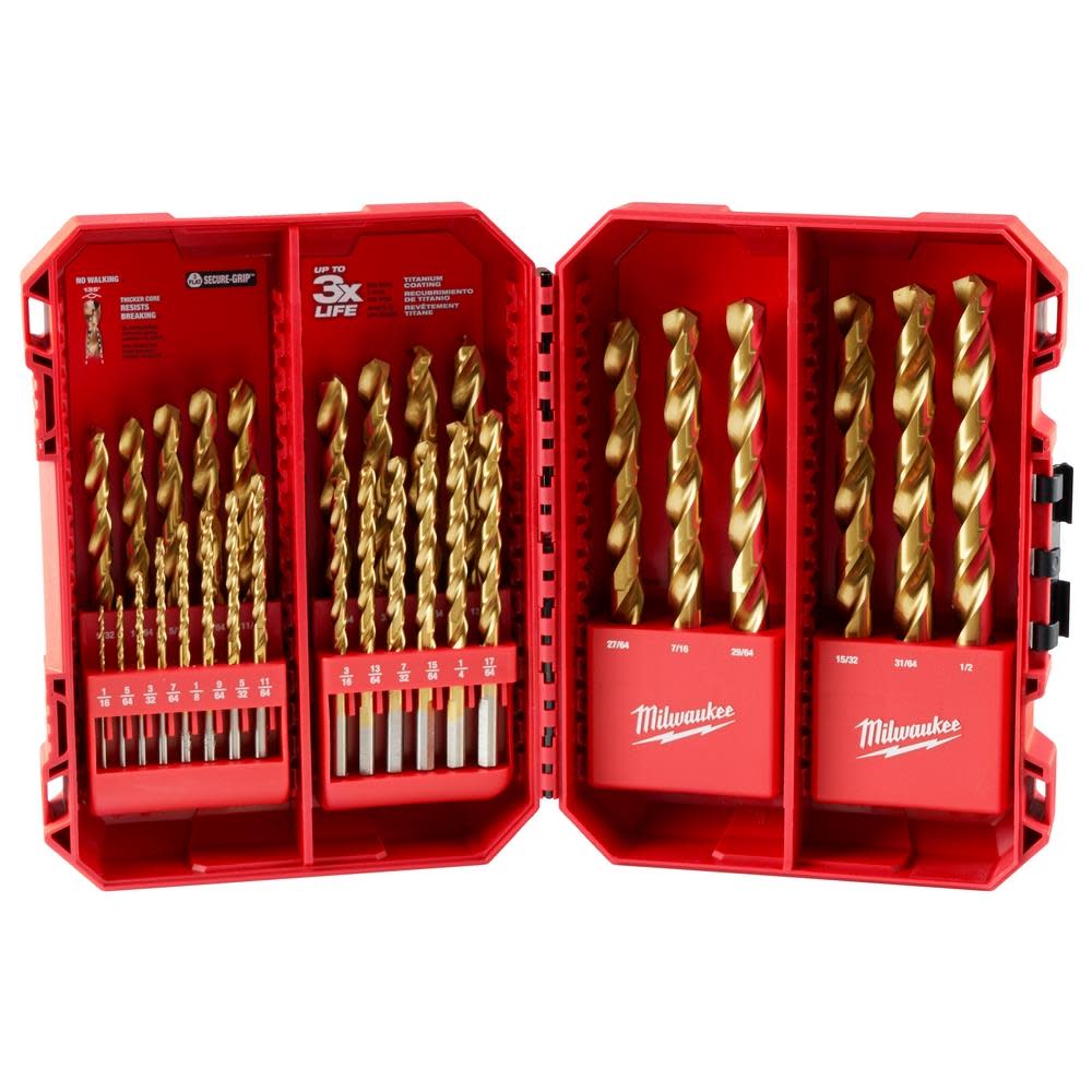 Milwaukee THUNDERBOLT Titanium Drill Bit Set 29PC 48-89-0012 from Milwaukee - Mycitystee