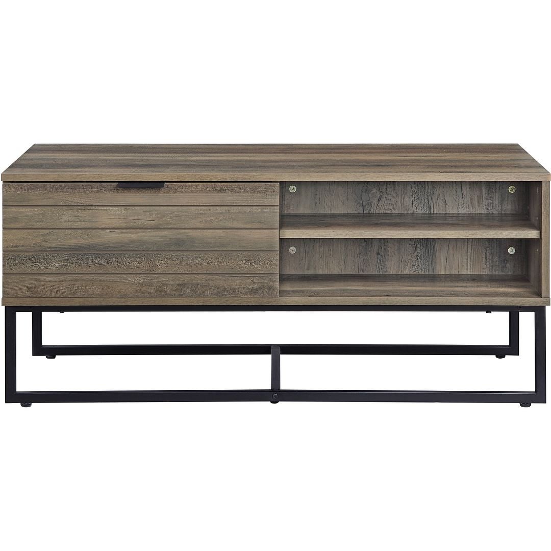 Venetian Worldwide Homare rustic oak and black 42 in. accent table - Mycitystee