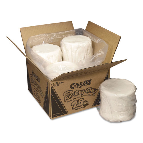 Crayola Air-Dry Clay， White， 25lb Box (575001) - Mycitystee