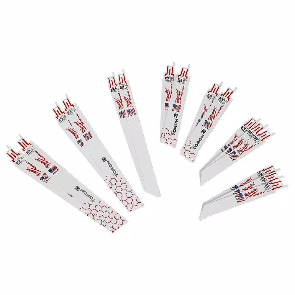 Milwaukee SAWZALL Metal Cutting Bi-Metal Reciprocating Blade Set (16 Piece) and#8211; XDC Depot - Mycitystee