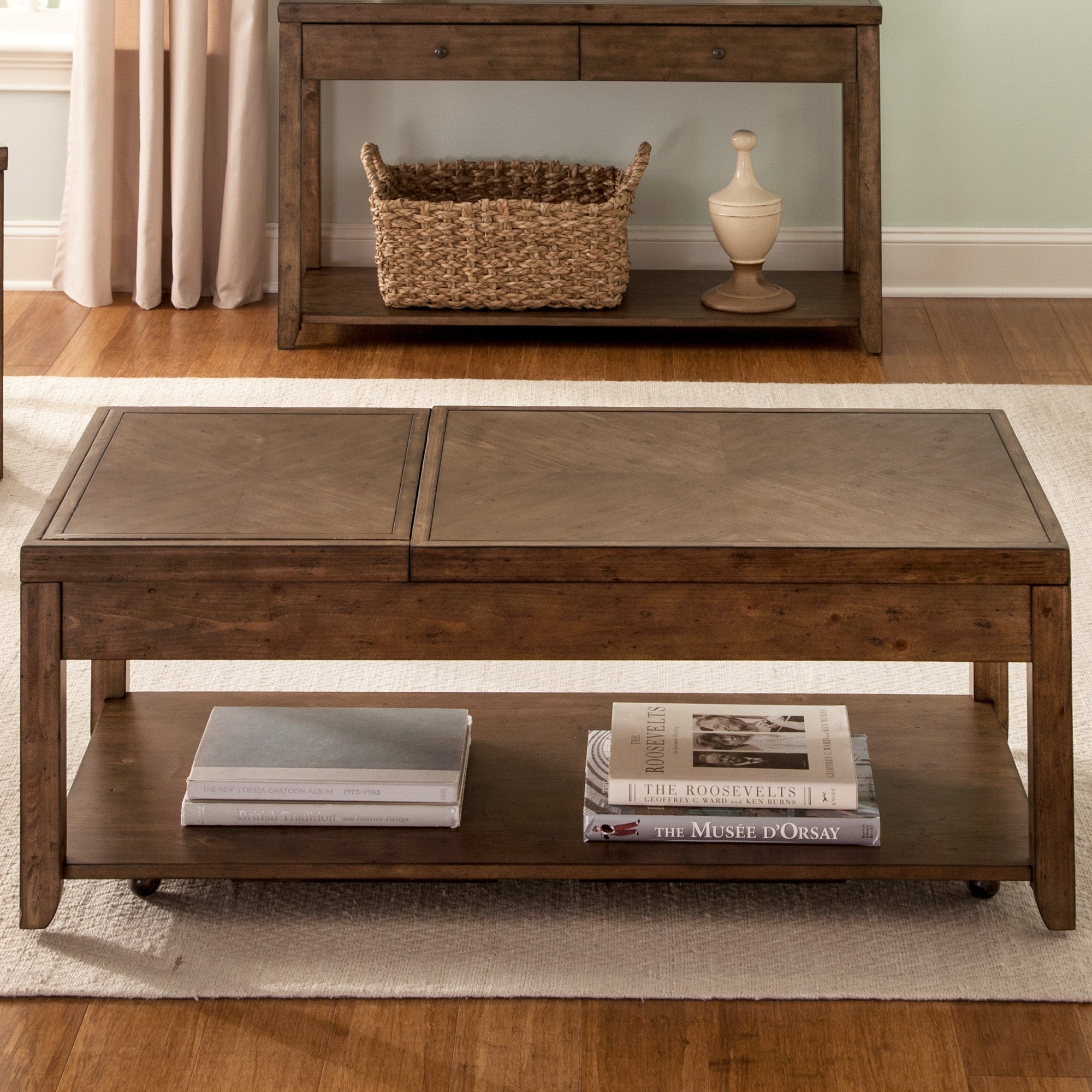 Mitchell Nutmeg Cocktail Table - Mycitystee