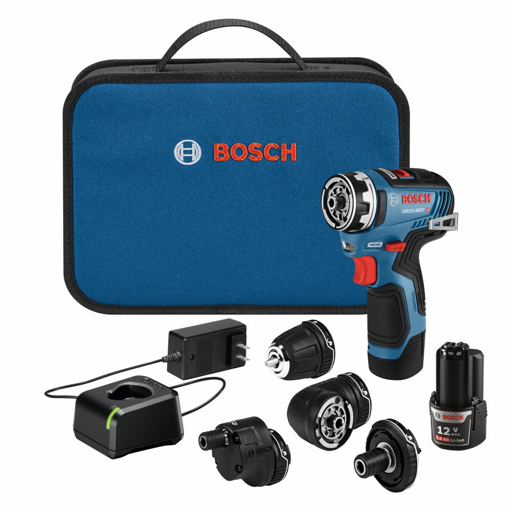Bosch 12V Max EC Flexiclick 5 In 1 Drill/Driver System Kit Factory Reconditioned GSR12V-300FCB22-RT from Bosch - Mycitystee