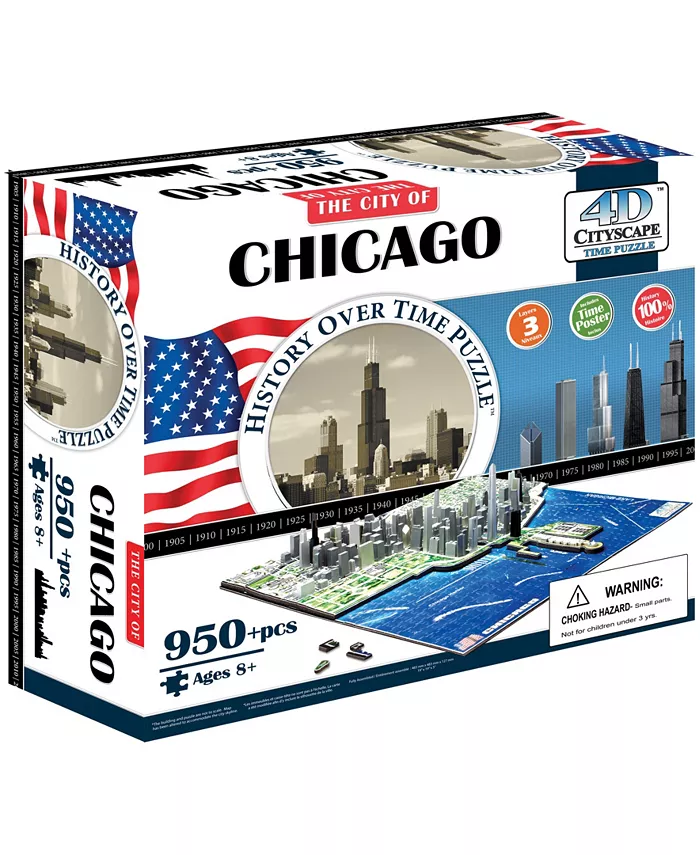 4D Cityscape Time Puzzle - Chicago， USA - Mycitystee